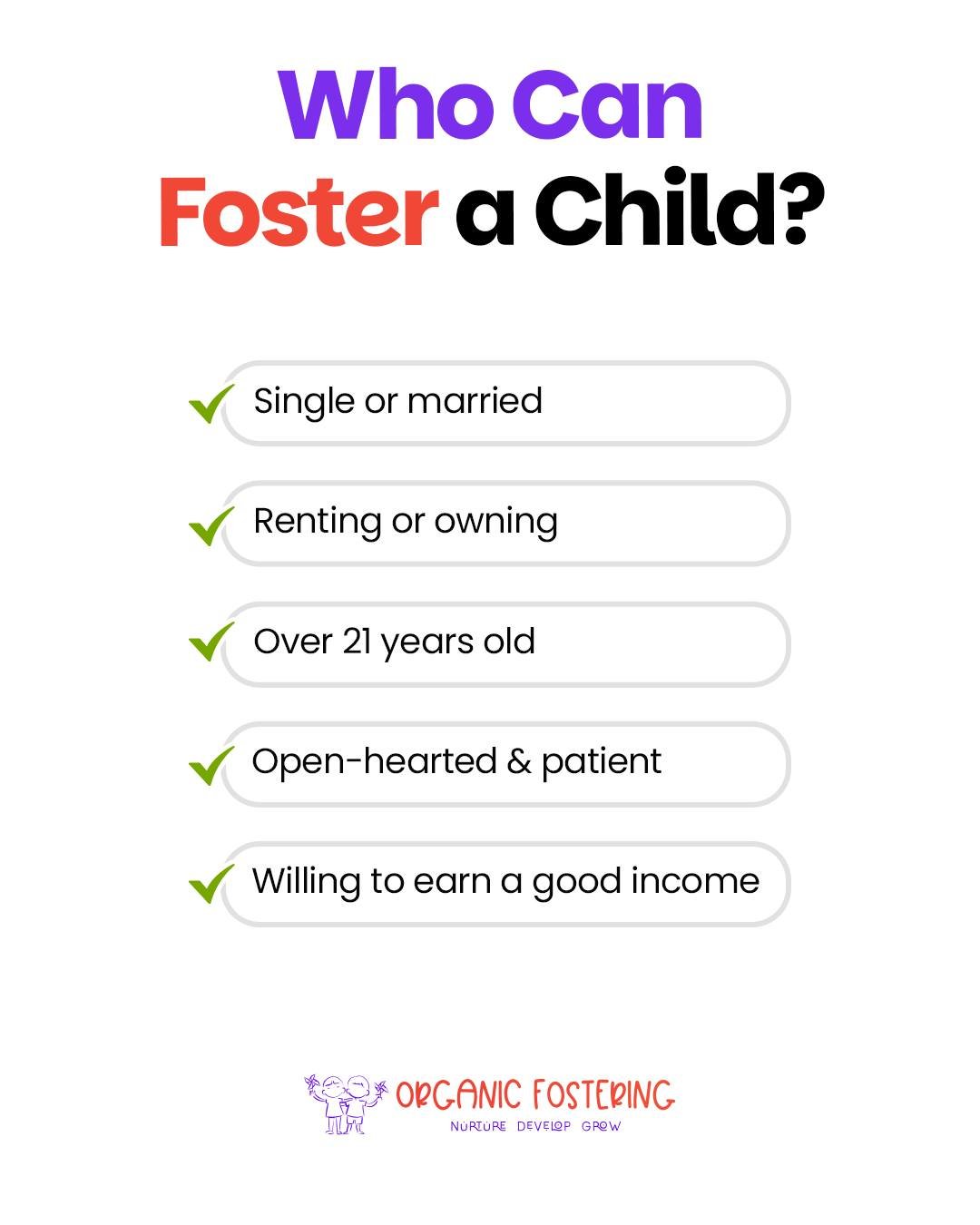 Organic Fostering social post