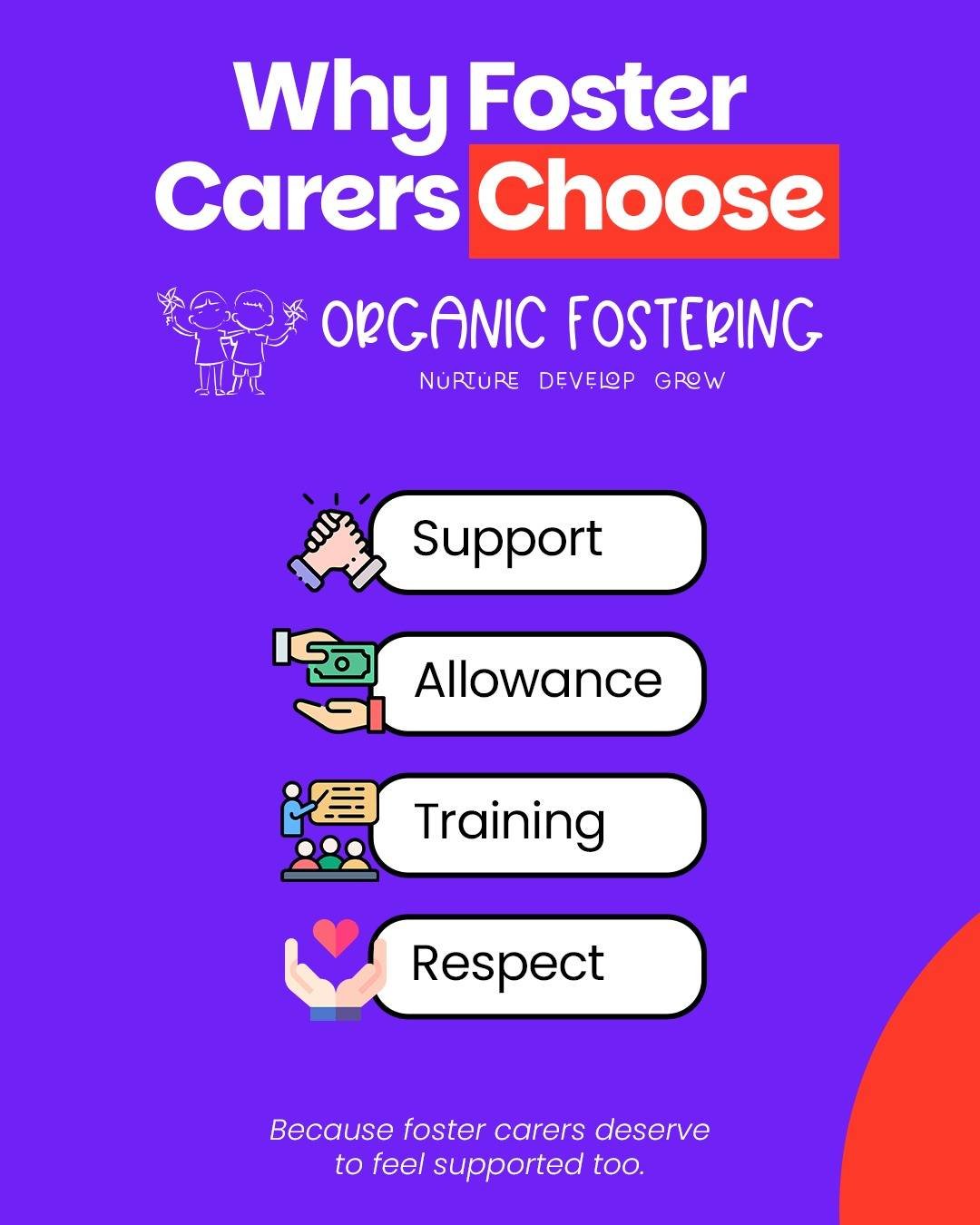 Organic Fostering social post