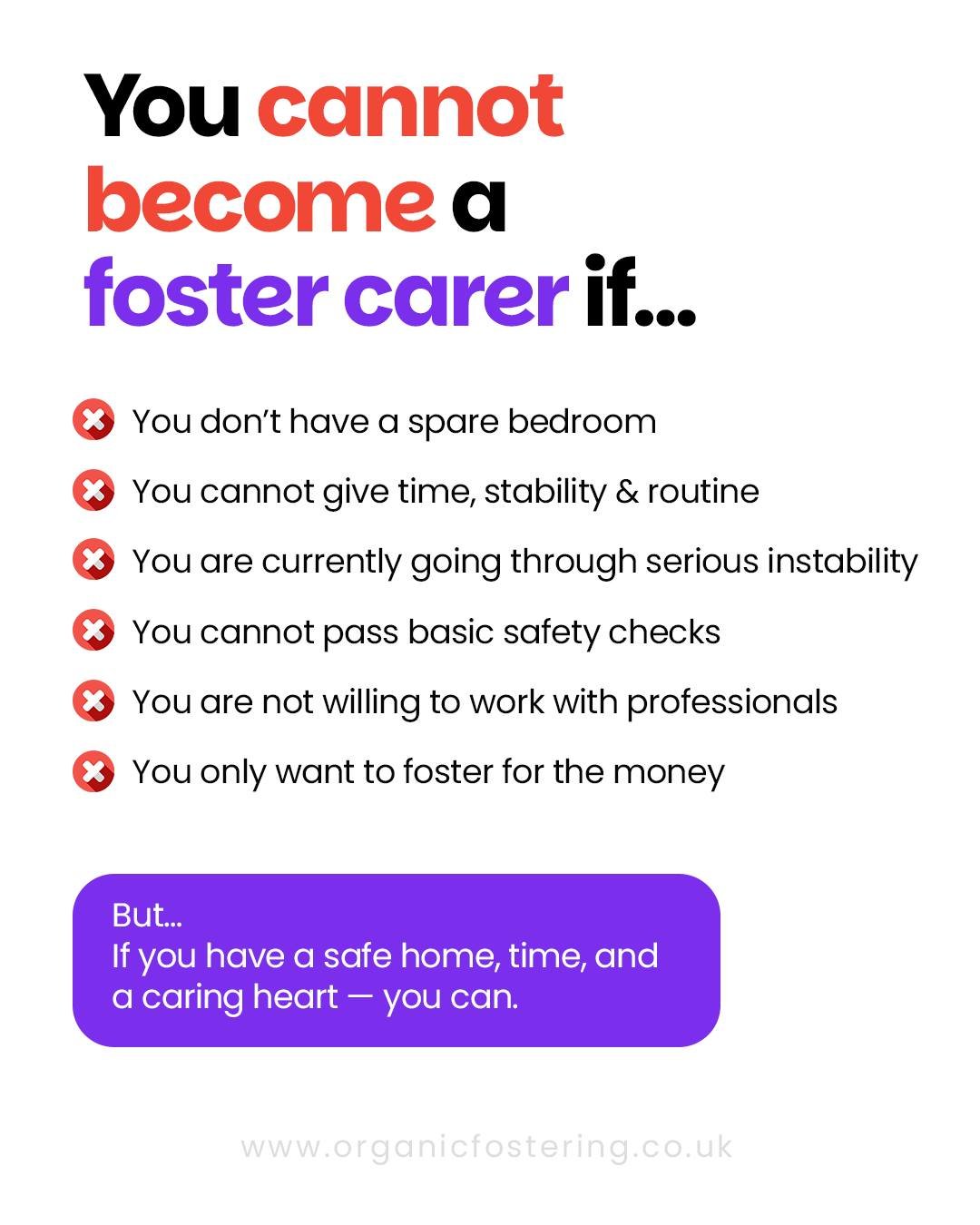 Organic Fostering social post