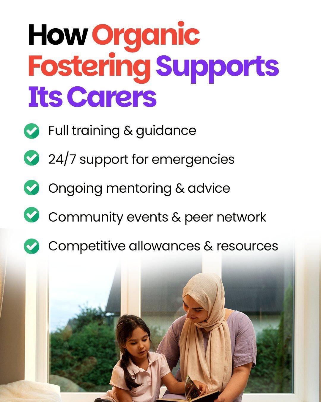 Organic Fostering social post